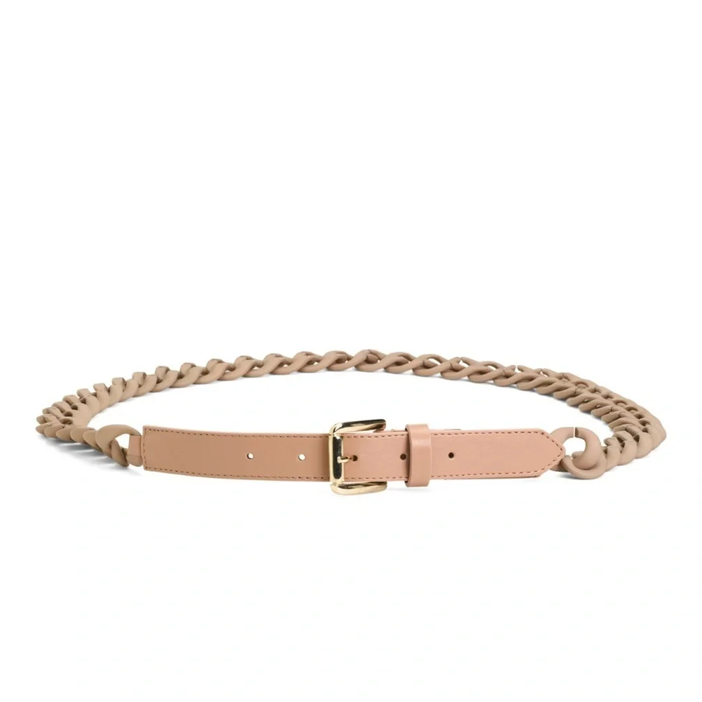 MARTINA MORI Leather And Resin Chain Belt